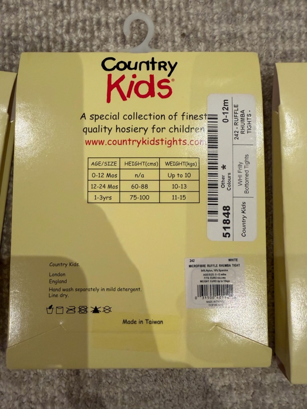 Bnwt Country Kids Ruffle Microfibre Tights in Pink and White size 0-12 - Picture 3 of 3